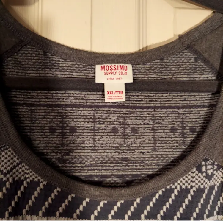 Mossimo Sz XXL Long Sleeve Dark Gray Top