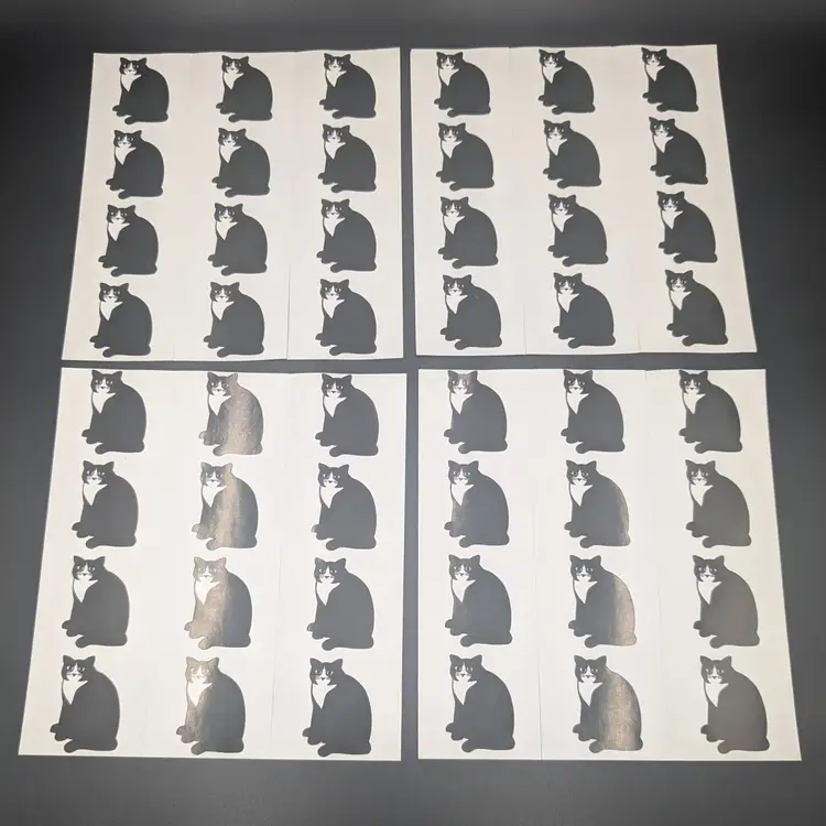 Vintage Set of (48) Mrs. Grossman's "Black Cat" Stickers