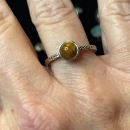 Tiger’s Eye Silvertone Size 8 1/2