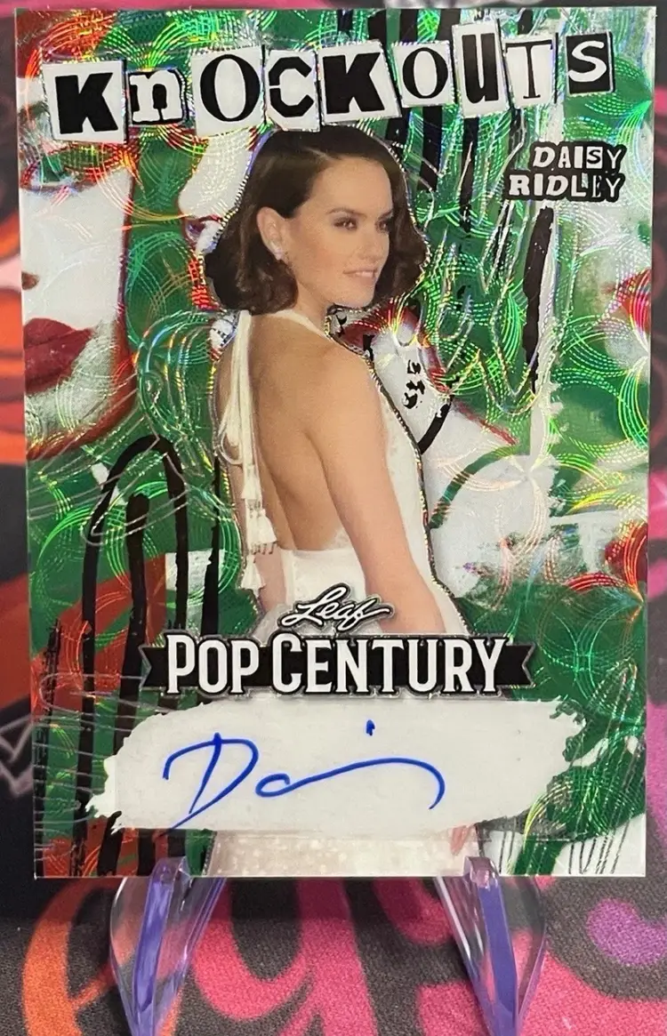 Daisy Ridley 2023 Leaf Pop Century Autograph Card 1/1 Green Star Wars Rey SSP