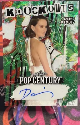Daisy Ridley 2023 Leaf Pop Century Autograph Card 1/1 Green Star Wars Rey SSP