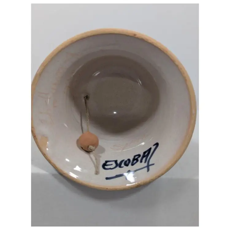 Vintage Mexican Talavera Style  Bell Signed Escobar