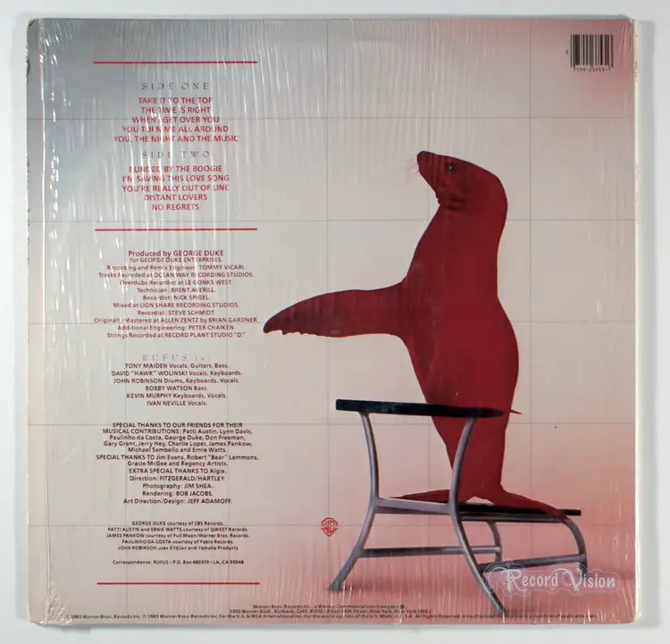 Rufus - Seal In Red (1983) Vinyl LP • Patti Austin, George Duke, Ernie Watts