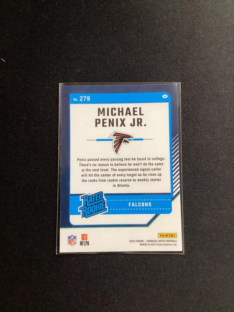 2024 Panini Donruss Optic Michael Penix Jr. #279 Rated Rookie Falcons RC