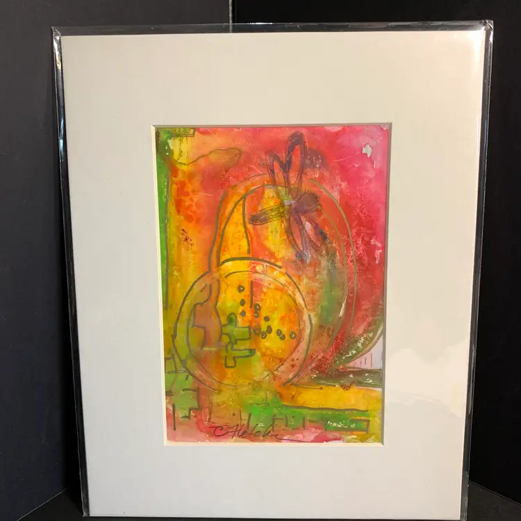 Cynthia Fletcher Original Acrylic & Ink "Sherbert Window"