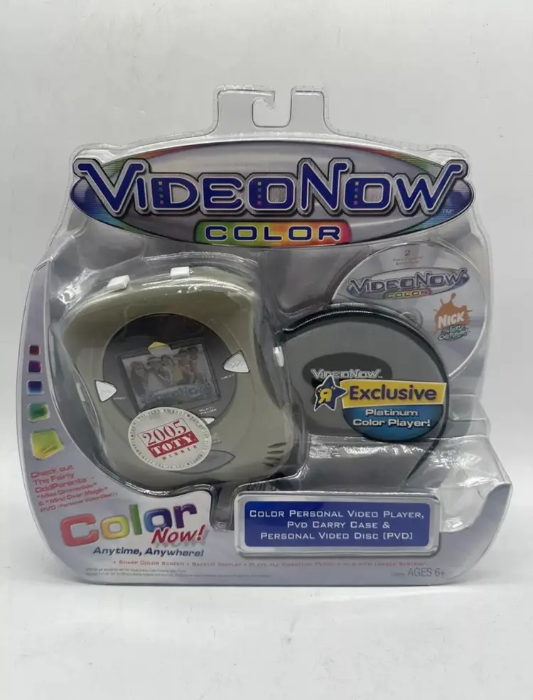 NIP VIDEO NOW COLOR PLATINUM PERSONAL VIDEO PLAYER, CASE & FAIRLY ODD PARENTS Toys R Us
