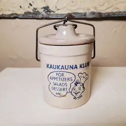 50's Kaukauna Klub Stoneware Crock w/Lid
