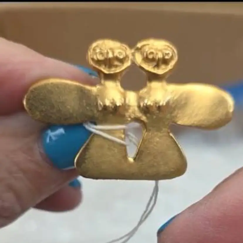 Vintage Alva Studios Owls Gold-Tone  Brooch