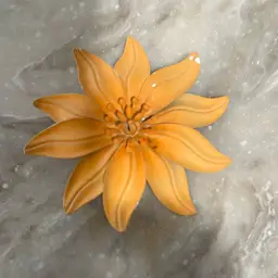 Vintage Metal Flower Brooch Pin