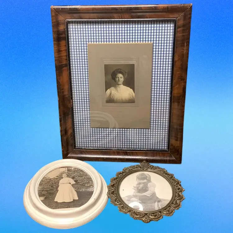 13. A Picture Tells A Story Set A Three Vintage Frame Photos.