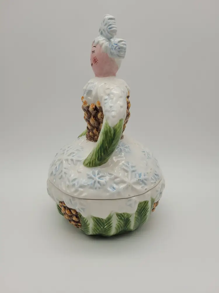 Christmas Lady Hand-painted Collection Candy Dish