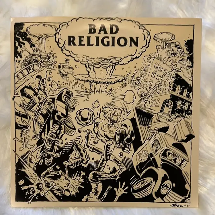 Bad Religion 45 Single atomic garden released 1991. This is the sympathy for the record industry edition that is etched on one side great condition, no scratches. Cool addition to your record collection. #vinyl #etched #badreligion