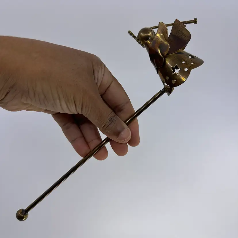Brass 10” Angel Candle Snuffer