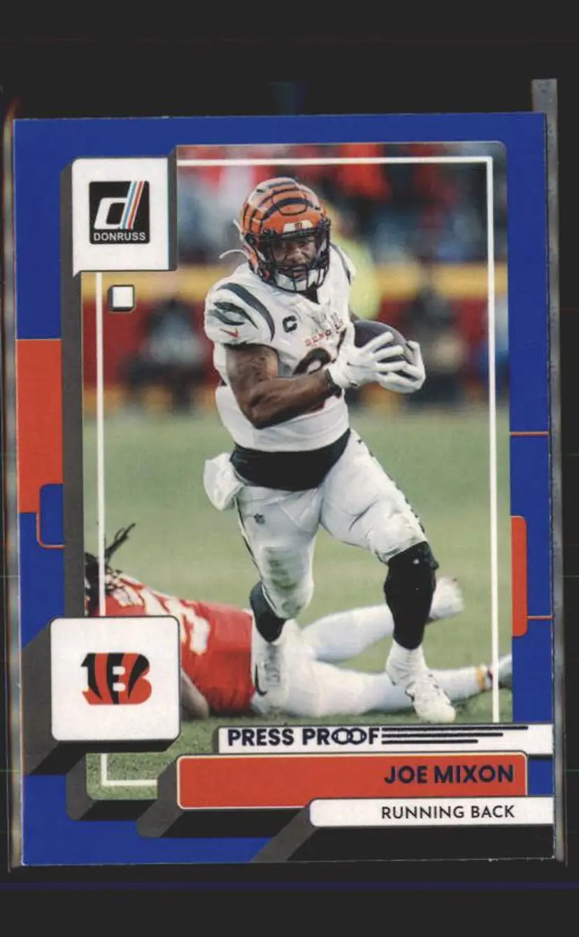 2022 Donruss #200 Joe Mixon Blue Press Proof - (139) - Cincinnati Bengals