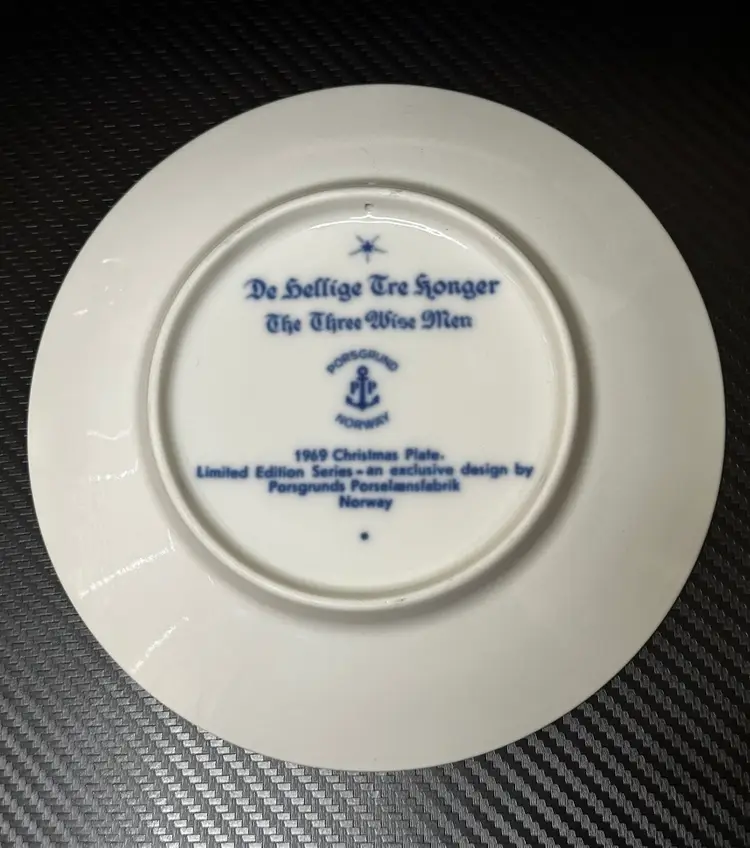 Norway Julen 1969 The Three Wise Men Plate 7”