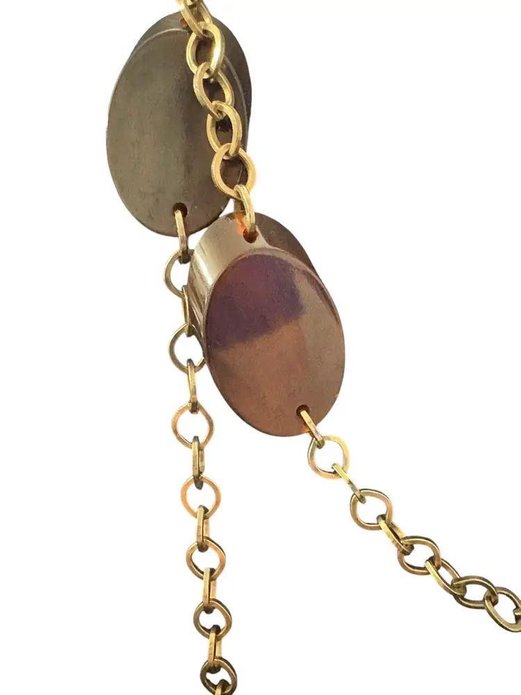 66. 1940S/1950S Root Beer Bakelite Necklace- 52in