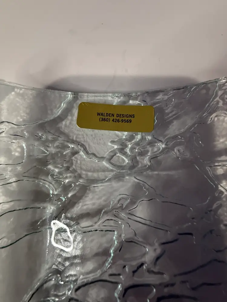 Vintage Walden Designs studio art glass tray 15” x 6