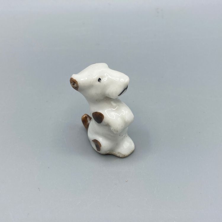 Vintage Miniature Ceramic Begging Scottie Dog Figurine - Made in Japan