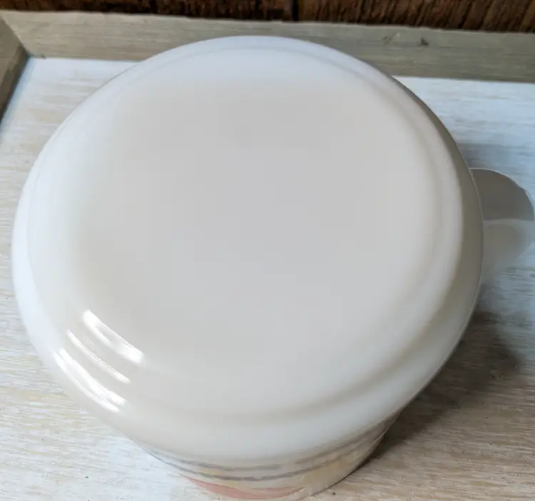 Vintage coffee mug McDonald's Breakfast Brigade milkglass sunshine