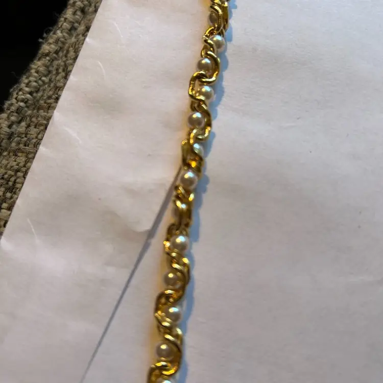 Vintage Gold Plate Faux Pears Bracelet