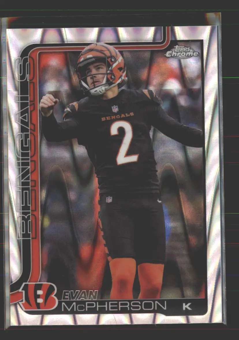 Evan Mcpherson 2025 Topps Chrome RayWave Refractor #64 - (142) - Cincinnati Bengals