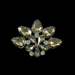 #04 - Green Acrylic Stone Brooch