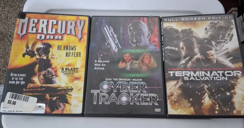 Action-Packed DVD Bundle: Mercury Man, Cyber Tracker, Terminator Salvation