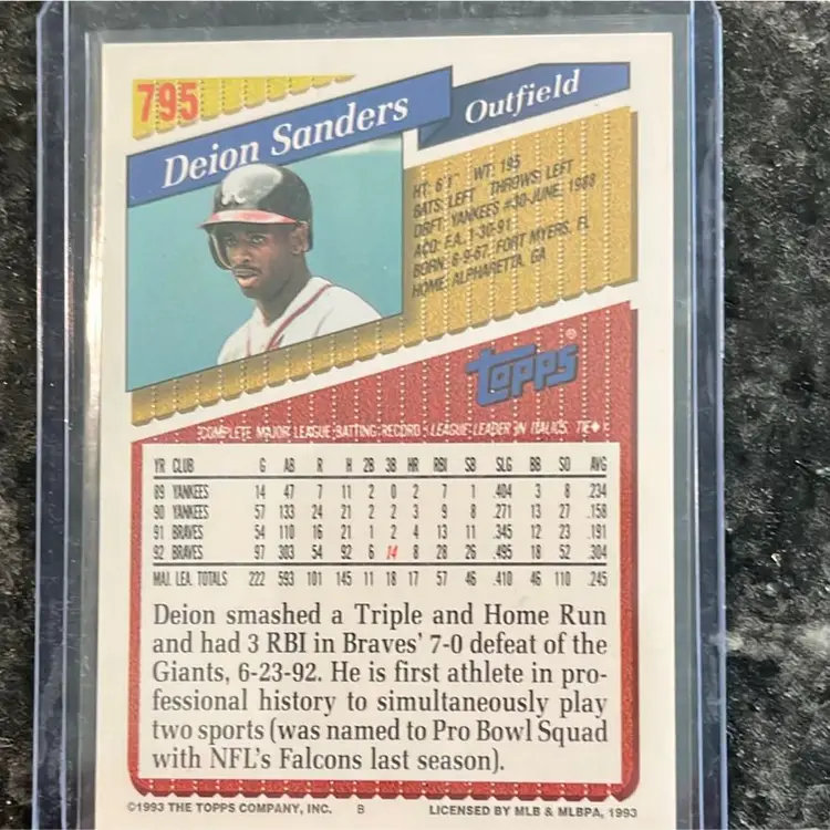 Deon Sanders Topps #795
