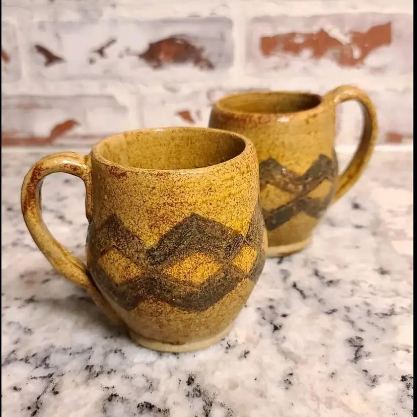 (2) Art Pottery Mugs