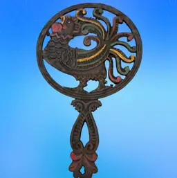 Cast Iron Wilton Rooster Trivet- Vintage/ Left Facing