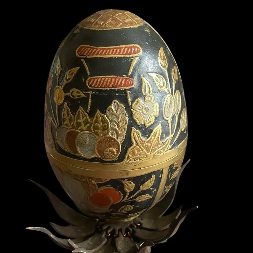 2 Piece Large Cloisonné Egg