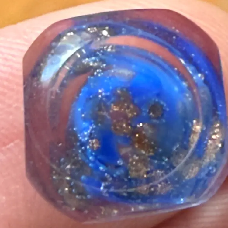 1/2” Blue And Copper Aventurine Faceted Paperweight