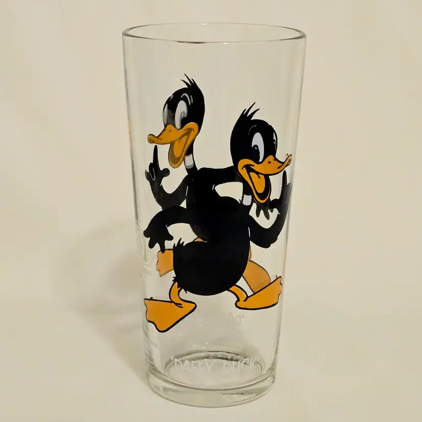 Daffy Duck Drinking Glass Looney Tunes Warner Bros. Pepsi 1973 Vintage 6¼" Tall