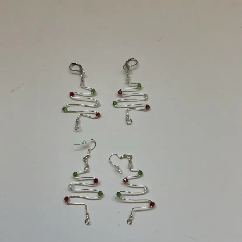 #01 - Wire Christmas Tree Earrings (one pair)
Made By Me