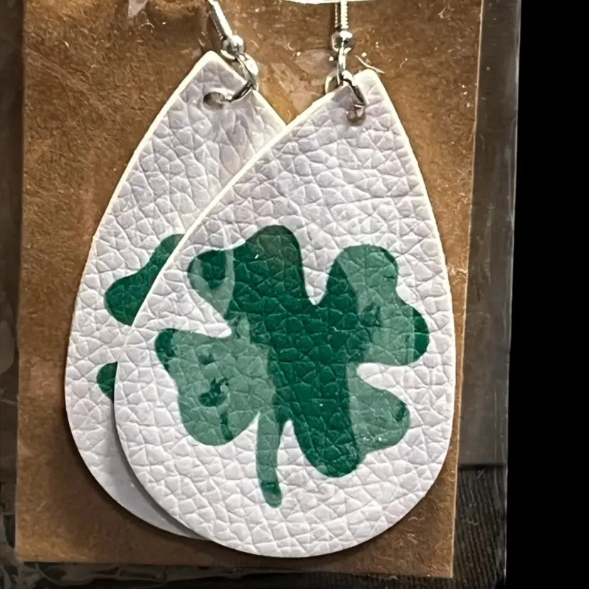 Earring As Picture Faux Leather