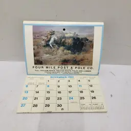 Four Mile Post & Pole Co Custer South Dakota 1983 Calendar