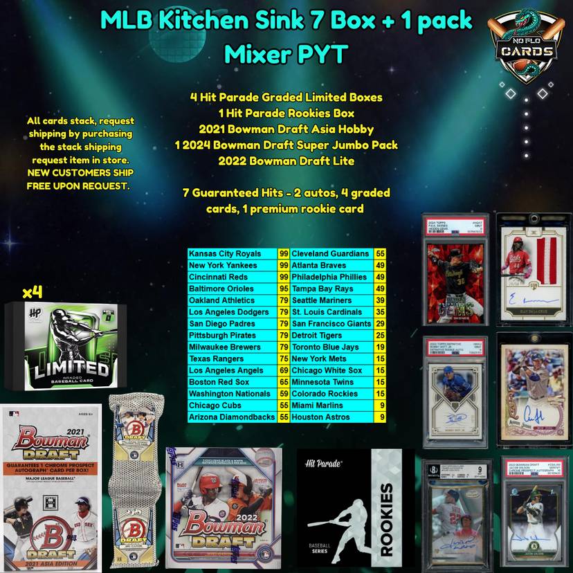 MLB Kitchen Sink 7 Box + 1 Pack Mixer PYT