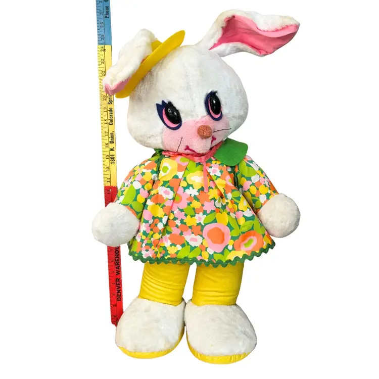 Huge RARE VTG Knickerbocker Store Display Over 2ft Bunny Rabbit Plush Toy Promo