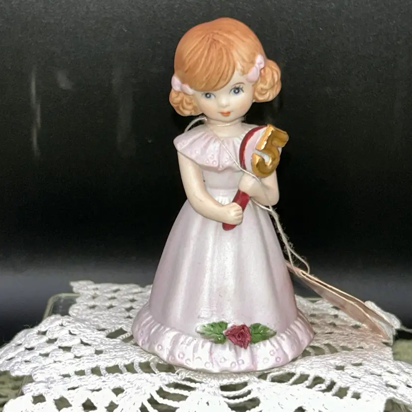 Vintage Enesco Growing Up Girls-Birthday Year 5