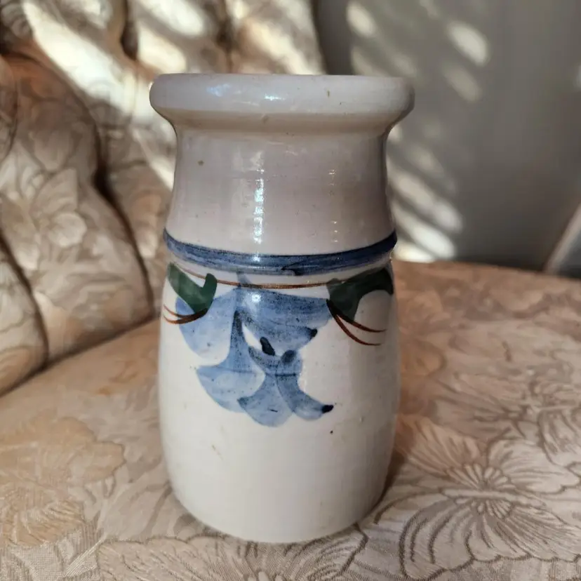 Artist Signed Clay Vase.