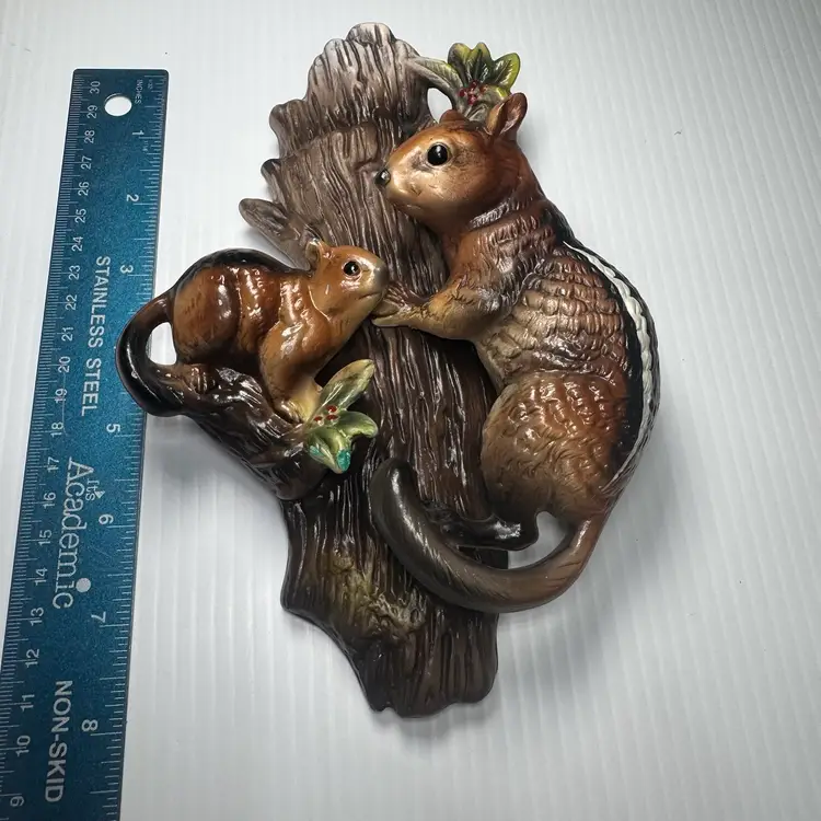 Vintage Napcoware Chipmunk Wall Plaque Planter