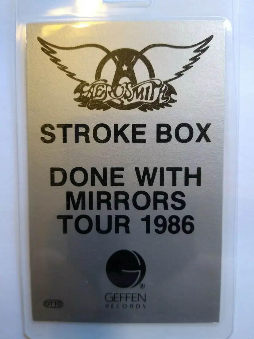 Aerosmith Done With Mirrors Backstage Concert Pass Original Hard Rock Stroke Box