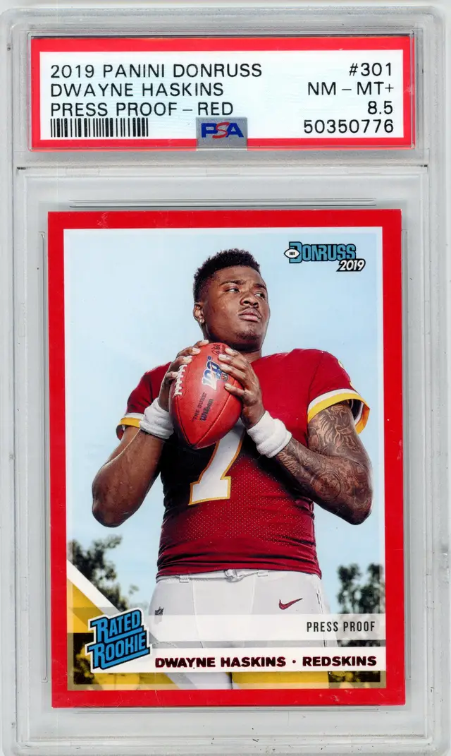 2019 Panini Donruss DWAYNE HASKINS Rated Rookie #301 REDSKINS PSA 8.5 NM-MT+