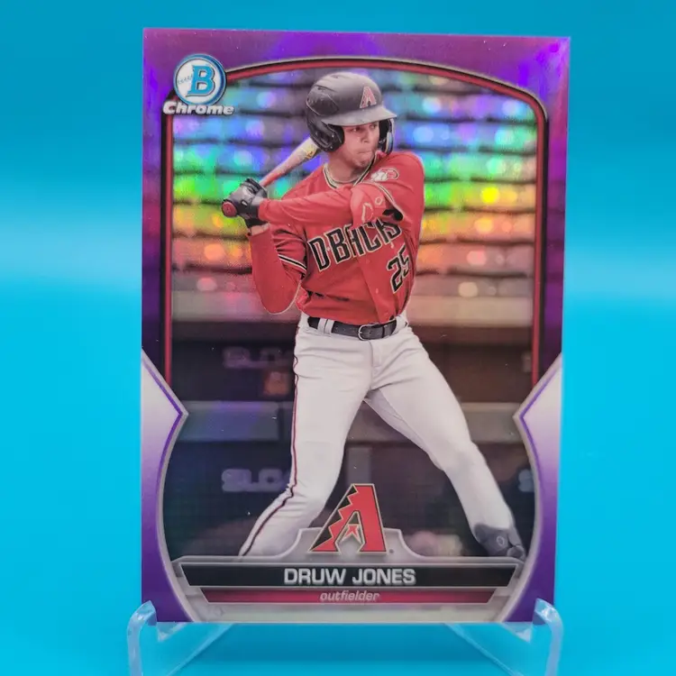 Druw Jones 2023 Bowman Chrome Baseball Card Purple Refractor 108/250 Arizona Diamondbacks