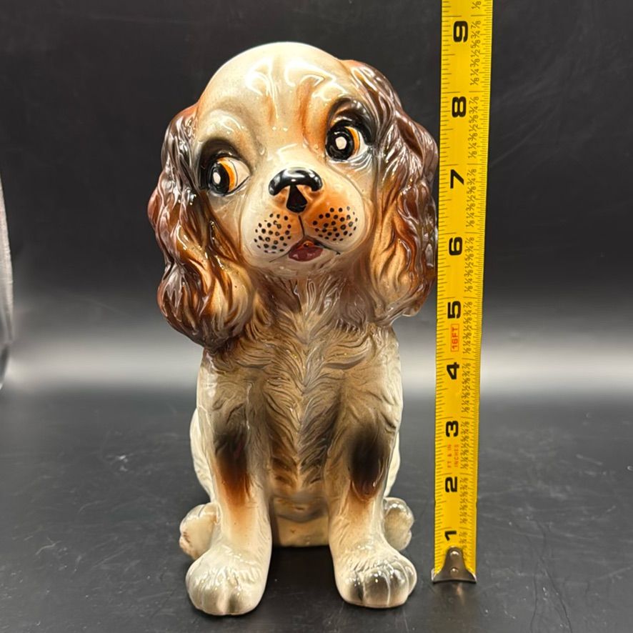 Large Cocker Spaniel Dog Ceramic Figurine 8.75”