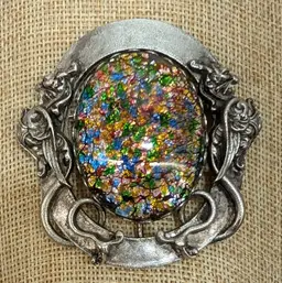 Vintage Signed JOY Art Nouveau Style Dragon Brooch by Lester Joy of Les Bernard