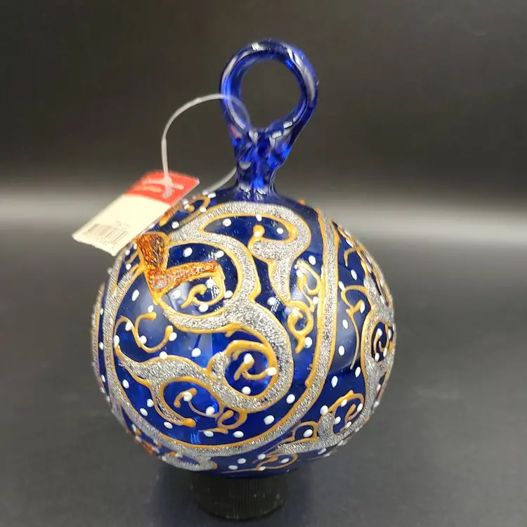 Ten Thousand Villages "Snow Song" Blown Glass Ornament