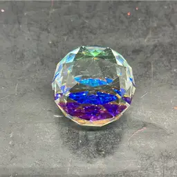 Small Faceted Clear Glass paperweight