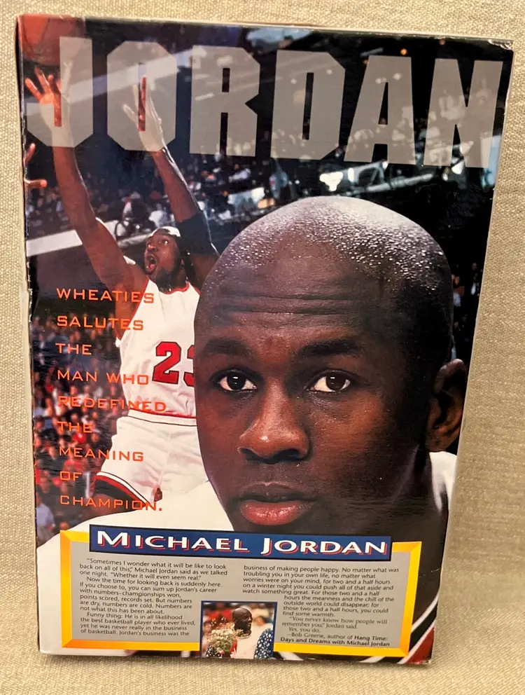 Michael Jordan UnOpened WHEATIES Silver Cereal Box Collectors Edition 1993 18oz