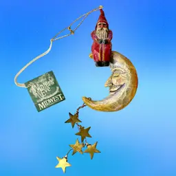 Pam Schifferl Ornament Enchanted Winter’s Eve Santa Moon Midwest Of Canon Falls Signed